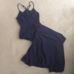 Lulus long blue lace dress